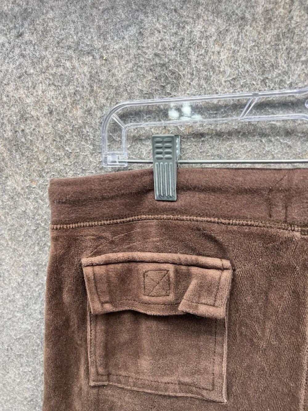 Juicy Couture Sweatpants Womens Large Brown Velour Drawstring Y2K Pants - Picture 10 of 11